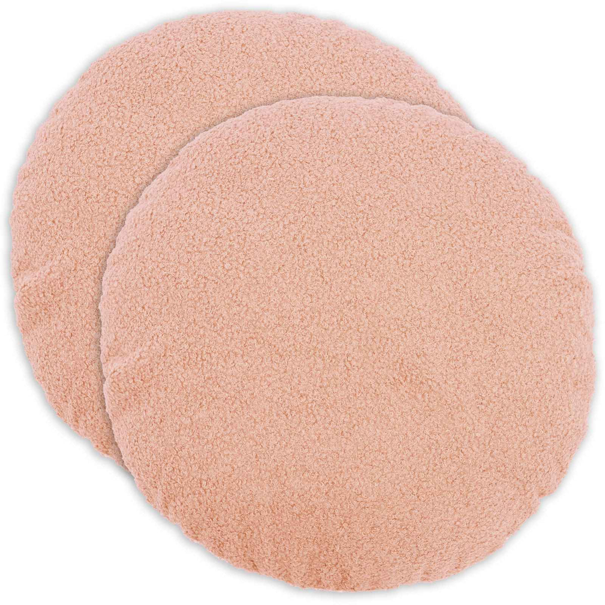 Federa 2 pcs HEERLEN Rosa Ø 50 cm Bouclé | homemem39