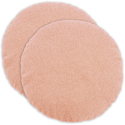 Federa 2 pcs HEERLEN Rosa Ø 50 cm Bouclé | homemem39