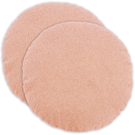 Federa 2 pcs HEERLEN Rosa Ø 50 cm Bouclé | homemem39