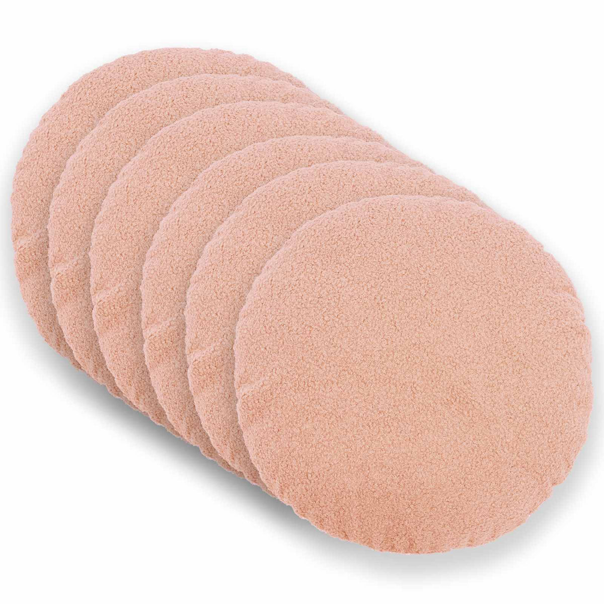 Federa 6 pcs HEERLEN Rosa Ø 50 cm Bouclé | homemem39