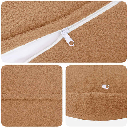 Federa 2 pcs HEERLEN Beige Ø 50 cm Bouclé | homemem39
