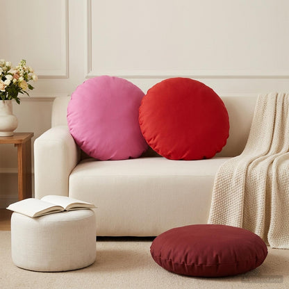 Federa 2 pcs HEERLEN Rosso Vino Ø 50 cm Poliestere