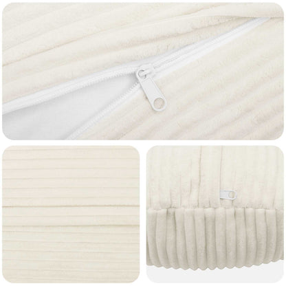 Federa 6 pcs HEERLEN Crema Ø 60 cm corduroy | homemem39