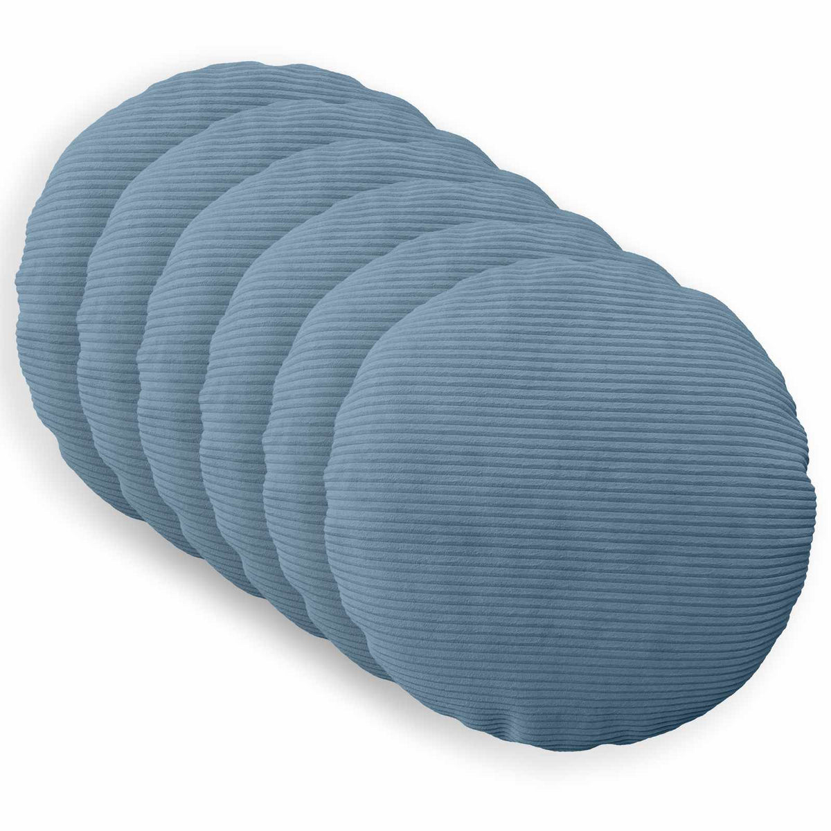 Federa 6 pcs HEERLEN Blu Ø 60 cm corduroy | homemem39