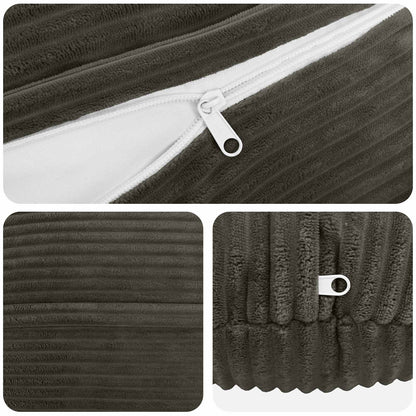 Federa 6 pcs HEERLEN Antracite Ø 60 cm corduroy | homemem39