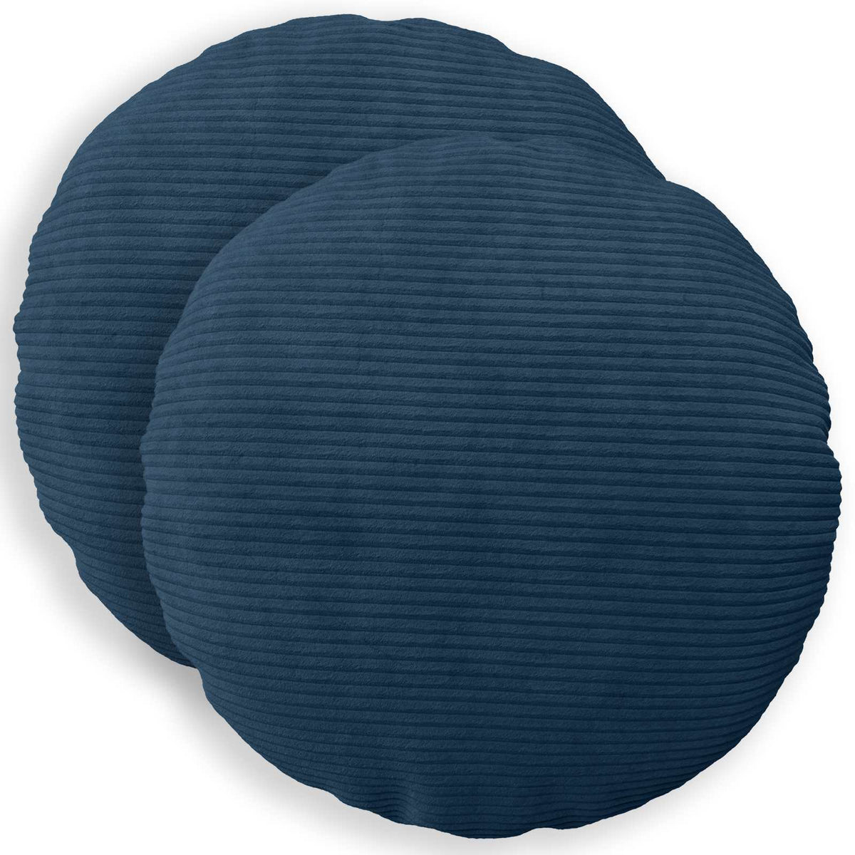 Federa 2 pcs HEERLEN Blu navy Ø 60 cm corduroy | homemem39