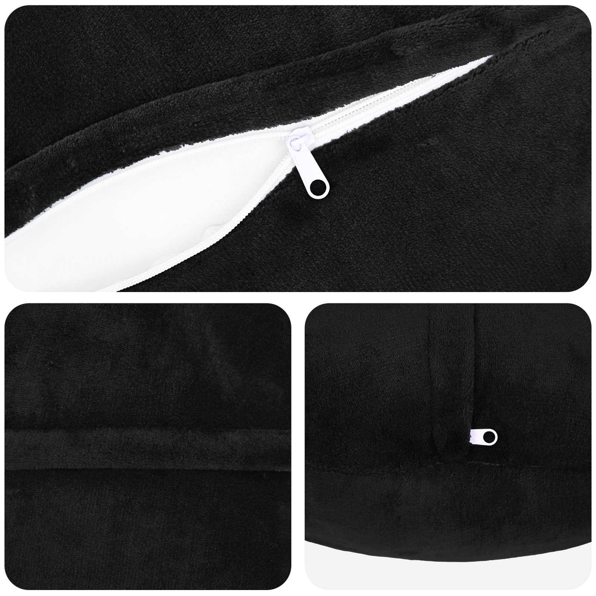 Federa 2 pcs HEERLEN Nero Ø 60 cm Flanella
