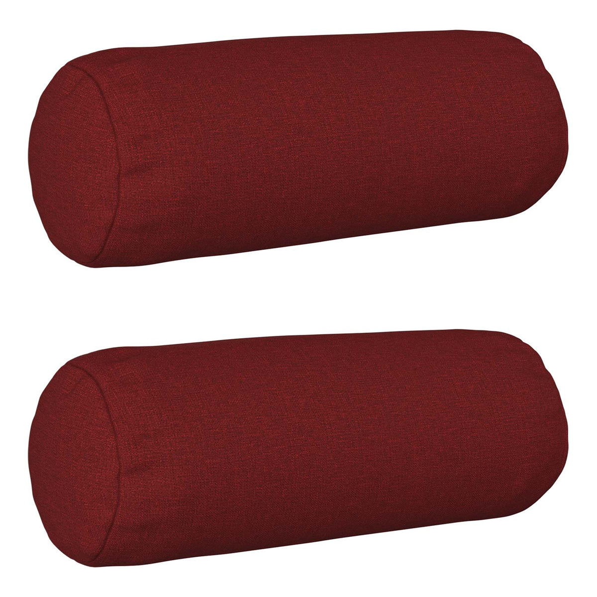 Federa 2 pz HEERLEN Rosso Vino Ø 15 x 40 cm Tessuto | homemem39