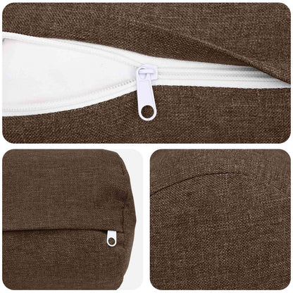Federa 2 pz HEERLEN Marrone Ø 15 x 40 cm Tessuto | homemem39