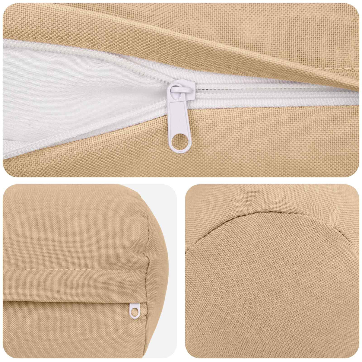 Federa 2 pz HEERLEN Crema Ø 15 x 40 cm Tessuto | homemem39