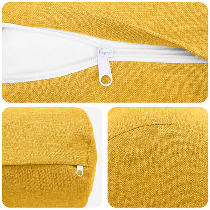 Federa 6 pz HEERLEN Giallo Chiaro Ø 15 x 40 cm Tessuto | homemem39