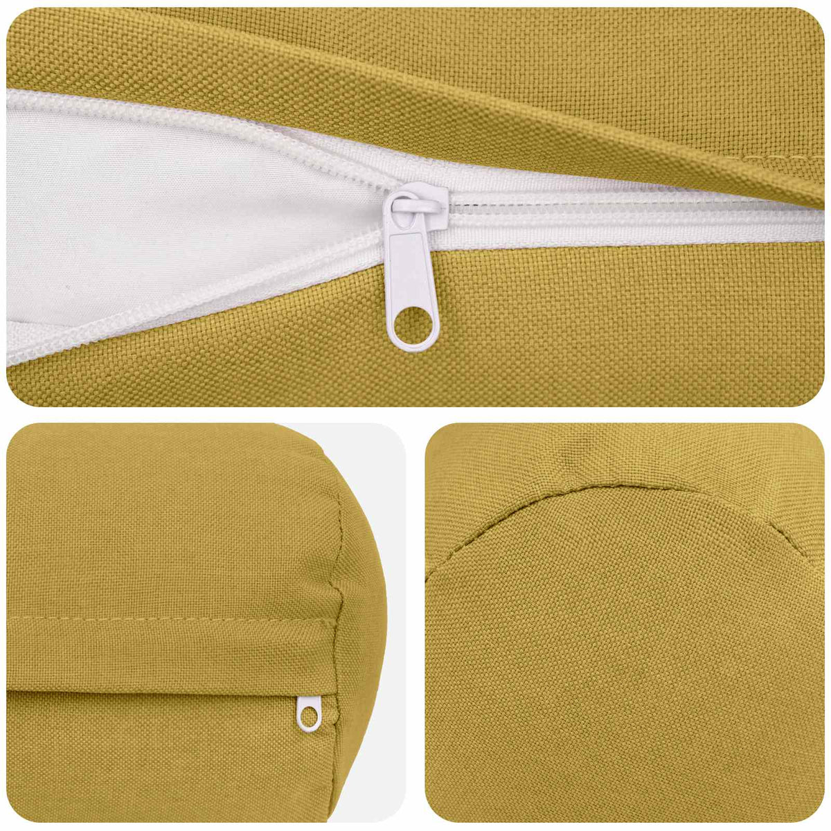 Federa 6 pz HEERLEN Verde chiaro Ø 15 x 40 cm Tessuto