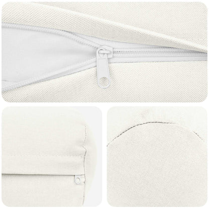 Federa 2 pz HEERLEN Bianco Ø 15 x 40 cm Tessuto | homemem39