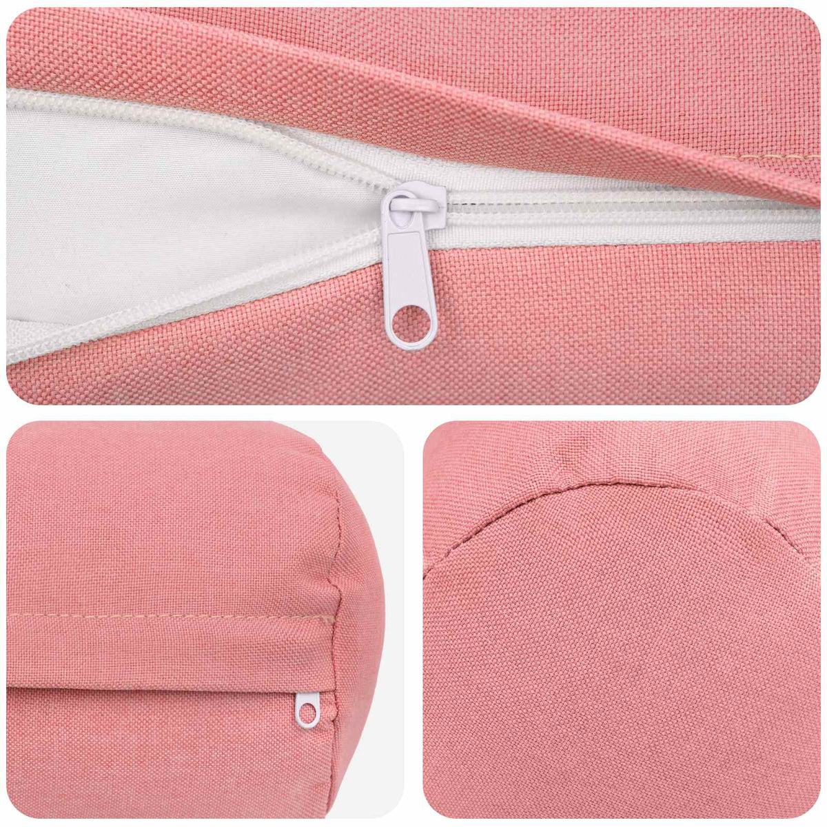 Federa 6 pz HEERLEN Rosa Ø 15 x 40 cm Tessuto | homemem39