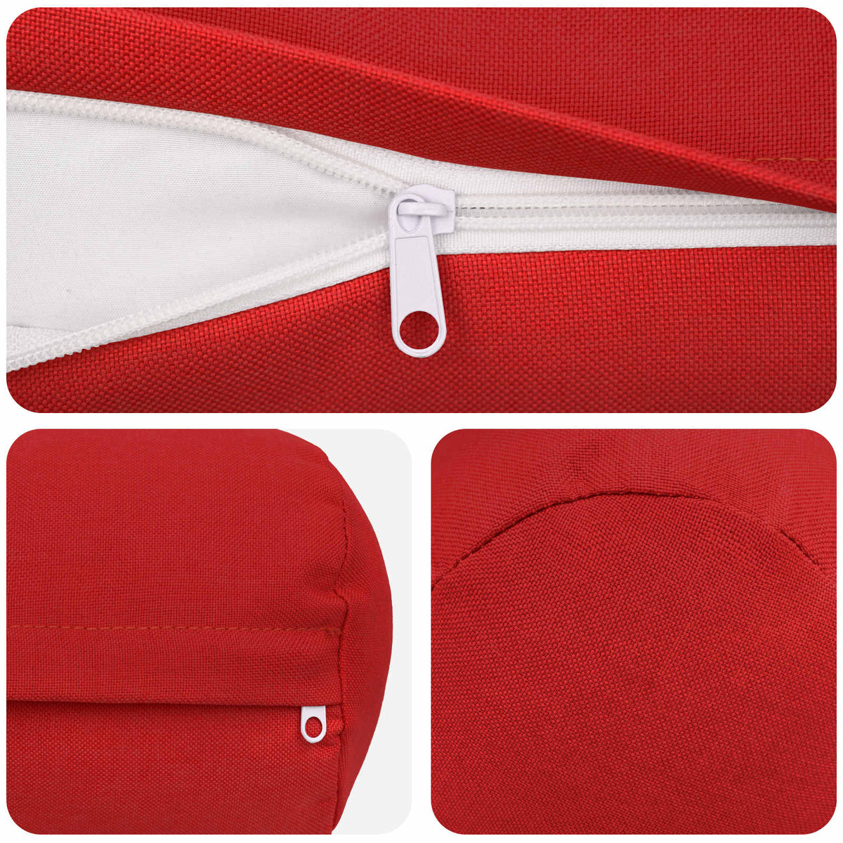 Federa 6 pz HEERLEN Rosso Ø 15 x 40 cm Tessuto