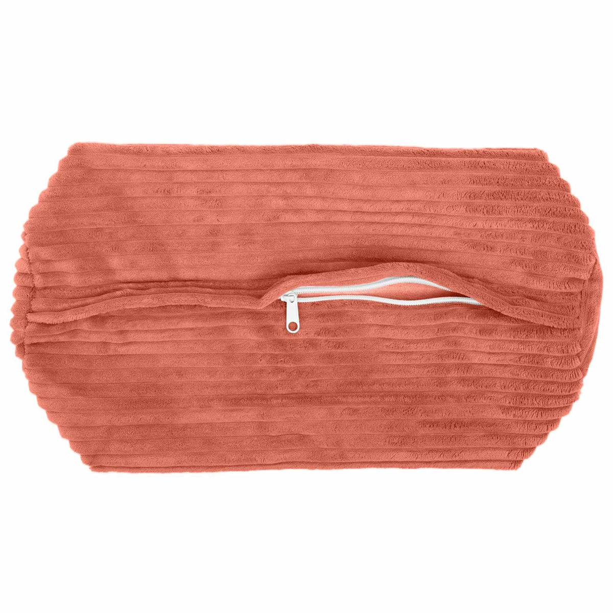 Federa 2 pcs HEERLEN Rosso Arancio Ø 15 x 40 cm corduroy | homemem39