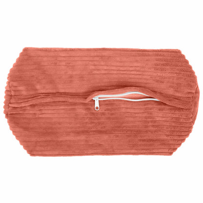 Federa 2 pcs HEERLEN Rosso Arancio Ø 15 x 40 cm corduroy | homemem39
