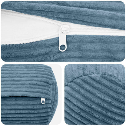 Federa 2 pcs HEERLEN Blu Ø 15 x 40 cm corduroy | homemem39