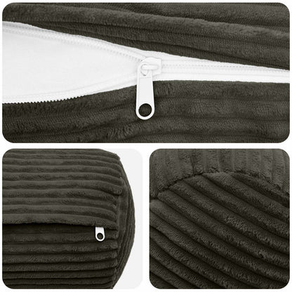 Federa 2 pcs HEERLEN Antracite Ø 15 x 40 cm corduroy | homemem39