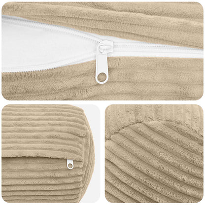 Federa 2 pcs HEERLEN Tortora Ø 15 x 40 cm corduroy | homemem39