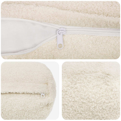 Federa 2 pcs HEERLEN Crema Ø 15 x 40 cm Bouclé | homemem39