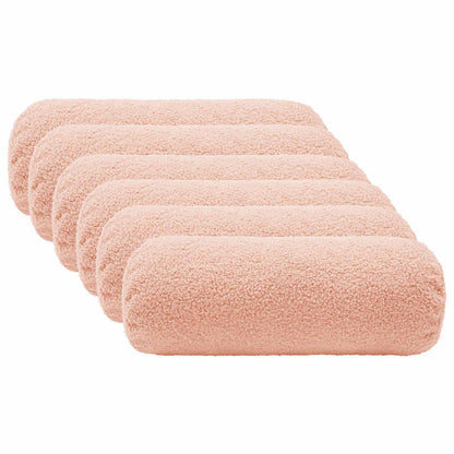 Federa 6 pz HEERLEN Rosa Ø 15 x 40 cm Bouclé