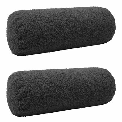 Federa 2 pcs HEERLEN Grigio Scuro Ø 15 x 40 cm Bouclé