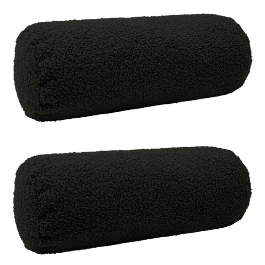 Federa 2 pcs HEERLEN Nero Ø 15 x 40 cm Bouclé