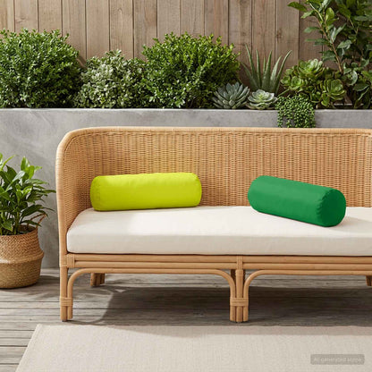 Federa 6 pcs HEERLEN Verde brillante. Ø 15 x 40 cm Poliestere