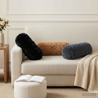Cuscino con cuscino HEERLEN 6 pz Nero Fleece PV