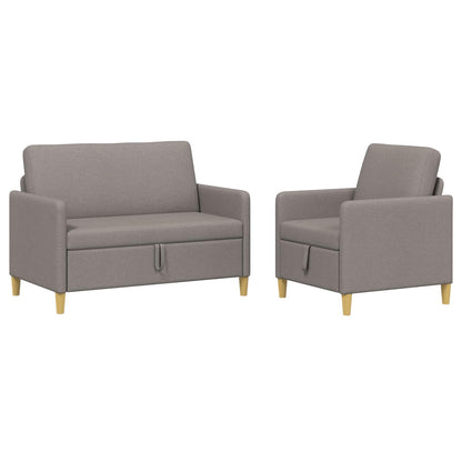 Set di Divani con Storage 2 pcs Tortora Poliestere | homemem39