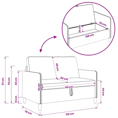 Set di Divani con Storage 2 pcs Tortora Poliestere | homemem39