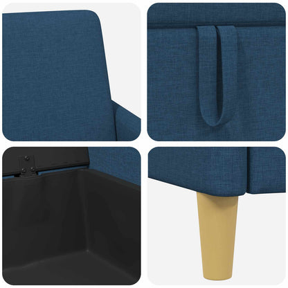 Set di Divani con Storage 2 pcs Blu Poliestere | homemem39