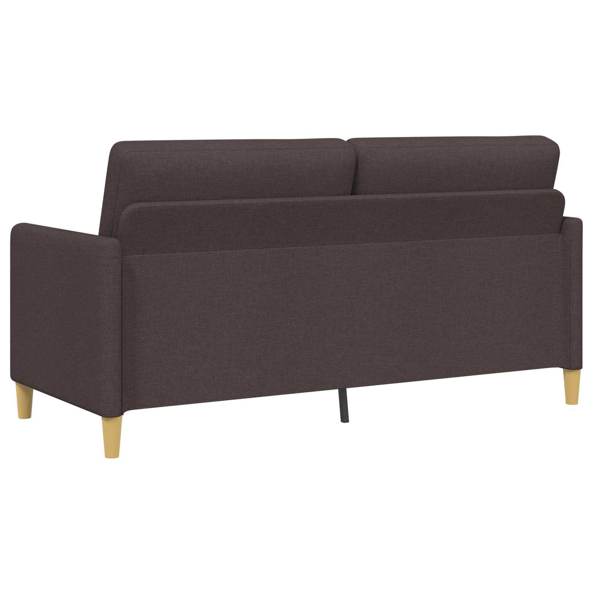 Set di Divani con Storage 2 pz Marrone Scuro Poliestere