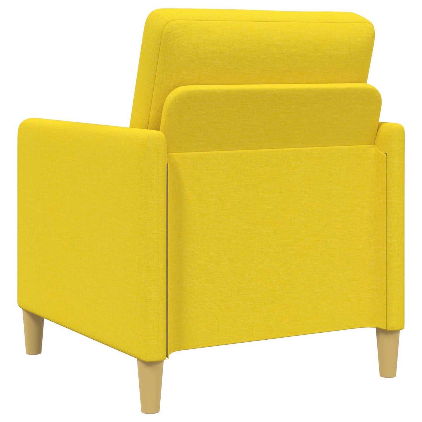 Set di Divani con Storage 2 pz Giallo Chiaro Poliestere