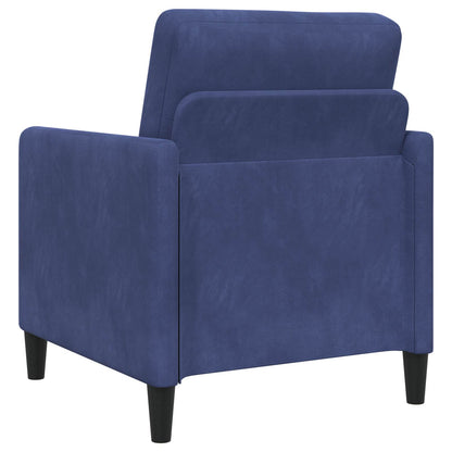 Set di Divani con Storage 2 pz Blu Polizia Poliestere