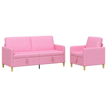 Set di Divani con Storage 2 pcs Rosa Poliestere | homemem39