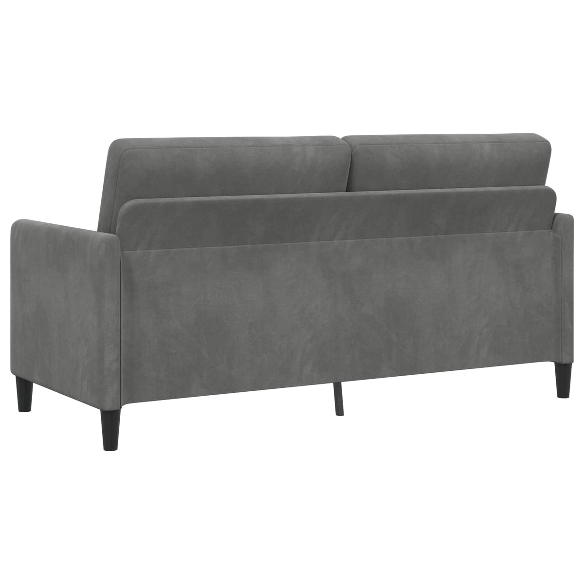 Set di Divani con Storage 2 pz Grigio Scuro Poliestere