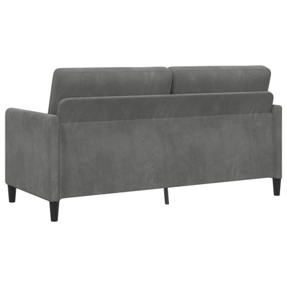 Set di Divani con Storage 2 pz Grigio Scuro Poliestere