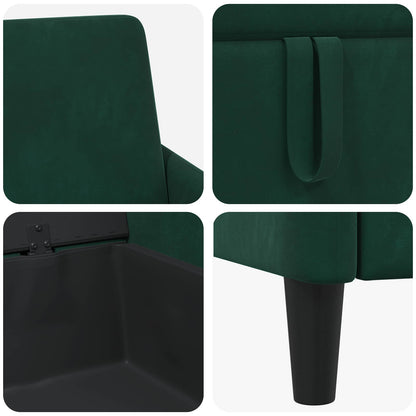 Set di Divani con Storage 2 pz Verde Scuro Poliestere | homemem39