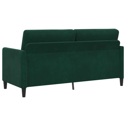 Set di Divani con Storage 2 pz Verde Scuro Poliestere