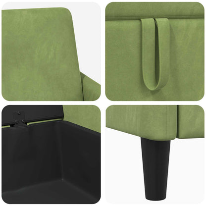 Set di Divani con Storage 2 pz Verde chiaro Poliestere | homemem39