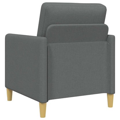 Set di Divani con Storage 2 pz Grigio Scuro Poliestere