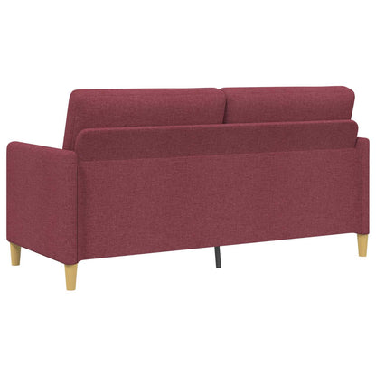 Set di Divani con Storage 2 pz Rosso Vino Poliestere