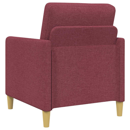 Set di Divani con Storage 2 pz Rosso Vino Poliestere