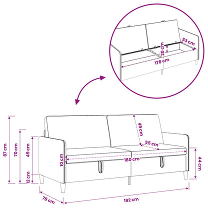 Set di Divani con Storage 2 pz Tortora Poliestere