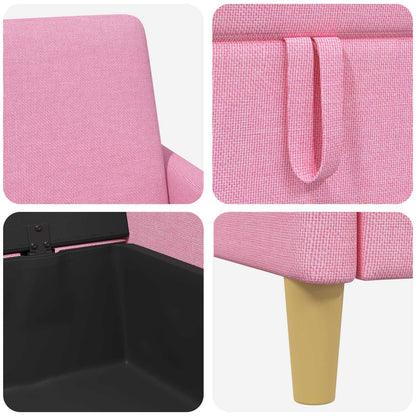 Set di Divani con Storage 2 pz Rosa Poliestere