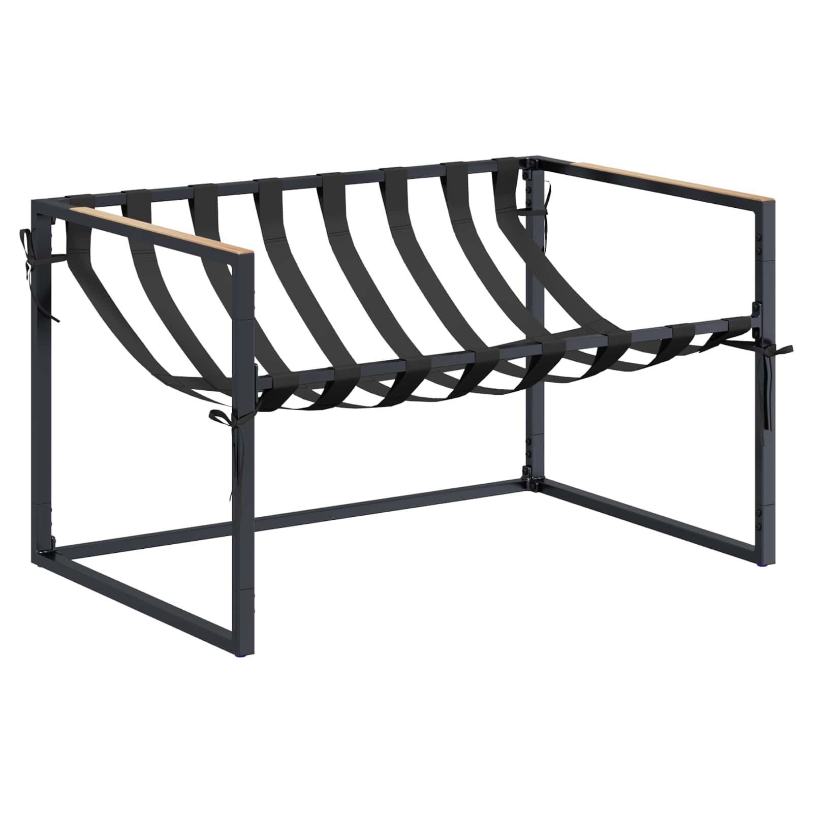 Set Divano da Giardino Nero e antracite Acciaio | homemem39