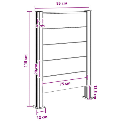 Recinzione Contenitore per Rifiuti Marrone 85 x 12 x 115 cm | homemem39