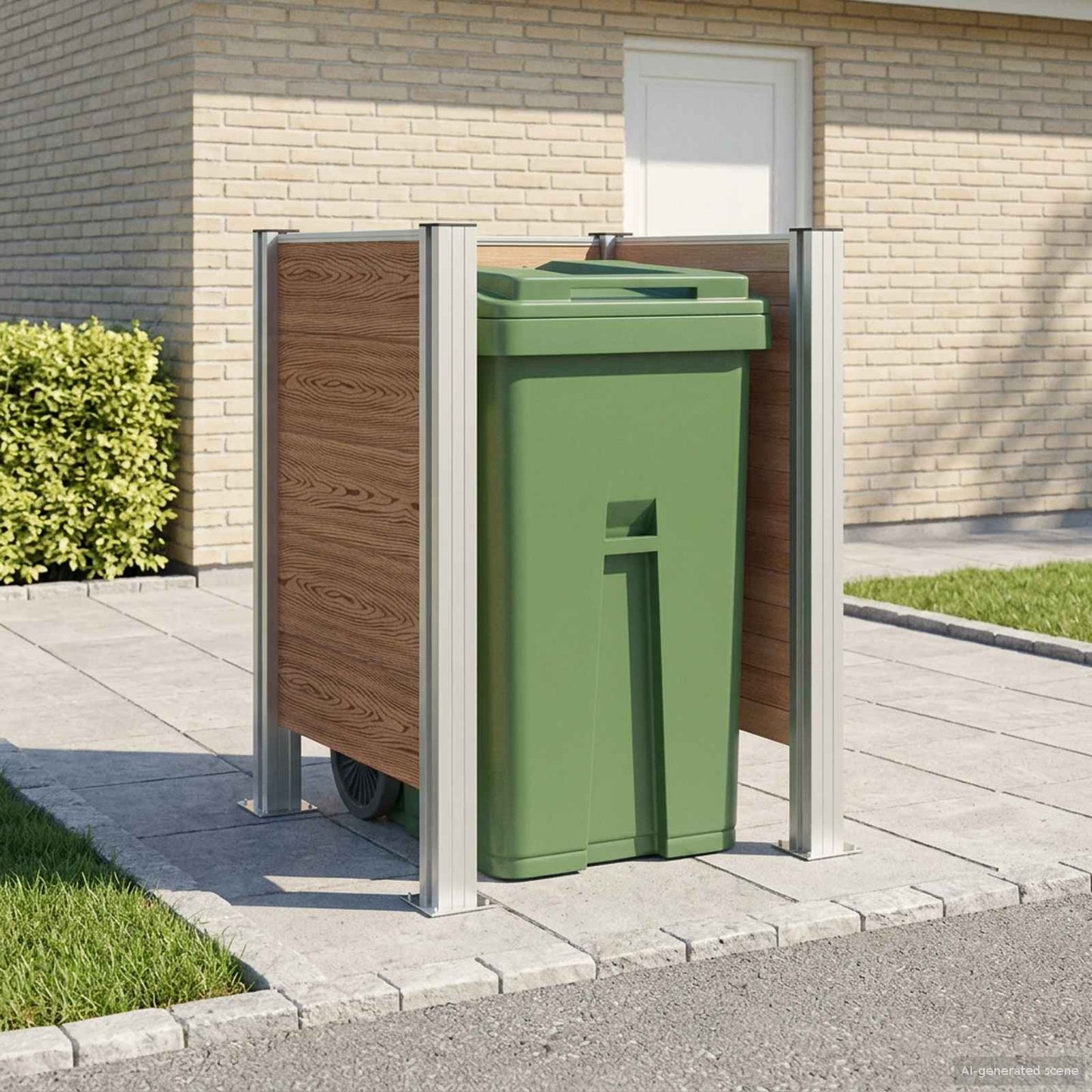 Recinzione Contenitore per Rifiuti Marrone 85 x 85 x 115 cm | homemem39